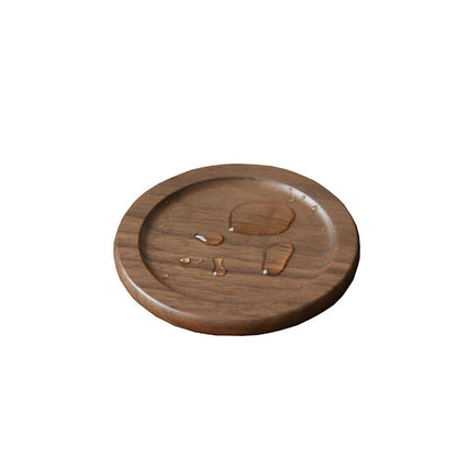 Wooden Coaster Black Walnut Square Coaster Wooden Insulation Pad Solid Wood Coaster Engraved Logo