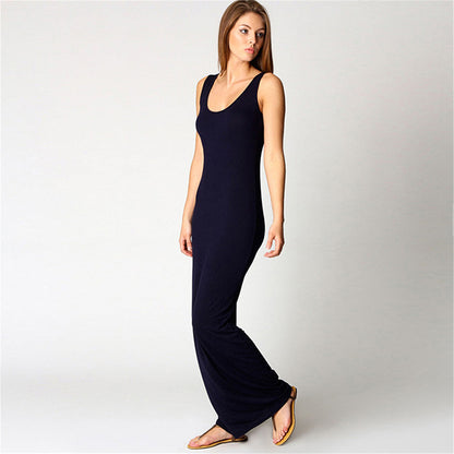 2025 European and American New Summer Casual Women's Clothing Amazon Cross-Border Sexy Vest Long Skirt Sleeveless Slim Dress