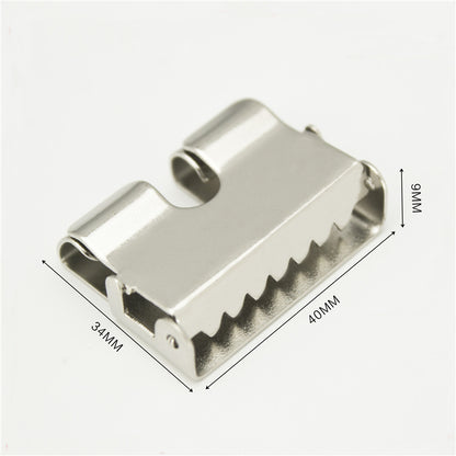 Belt head connection iron clip plate buckle multi-purpose clip pin buckle belt accessories 40mm smooth buckle belt linker