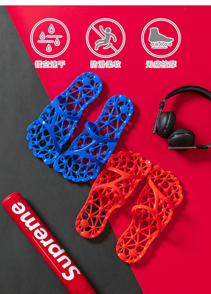 Foot Acupressure Massage Slippers for Women, Summer Bathroom Hollow Breathable Non-Slip Massage Slippers for Men, Outdoor Summer Health Shoes