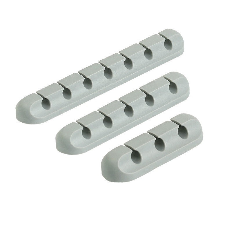 New desktop charging data cable holder multi-port creative storage wire silicone cable organizer hub
