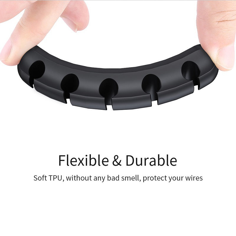 New desktop charging data cable holder multi-port creative storage wire silicone cable organizer hub