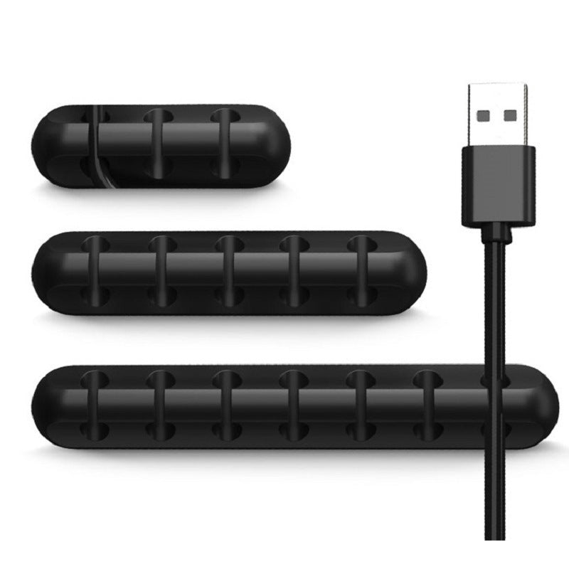 New desktop charging data cable holder multi-port creative storage wire silicone cable organizer hub