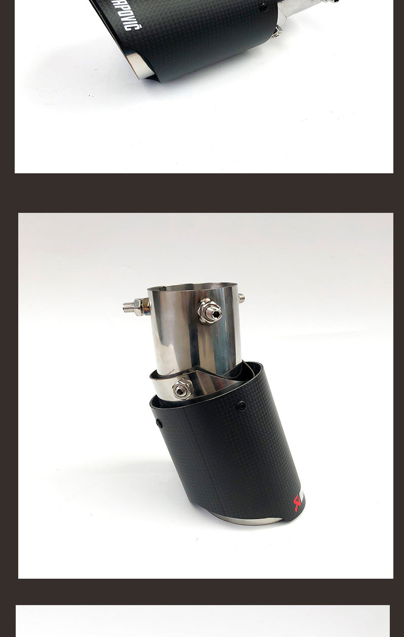 Carbon Fiber Tail Throat Car Exhaust Tail Pipe Lower Bend Multi-Directional Adjustable Curved Tail Throat Scorpio Ak Standard Tail Pipe