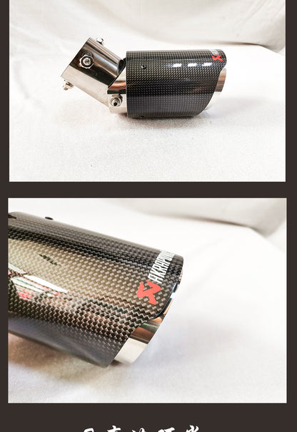 Carbon Fiber Tail Throat Car Exhaust Tail Pipe Lower Bend Multi-Directional Adjustable Curved Tail Throat Scorpio Ak Standard Tail Pipe