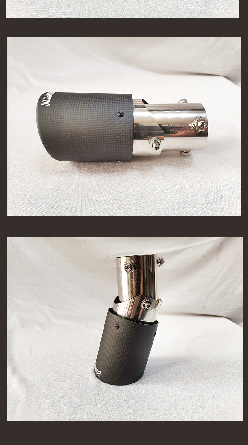 Carbon Fiber Tail Throat Car Exhaust Tail Pipe Lower Bend Multi-Directional Adjustable Curved Tail Throat Scorpio Ak Standard Tail Pipe