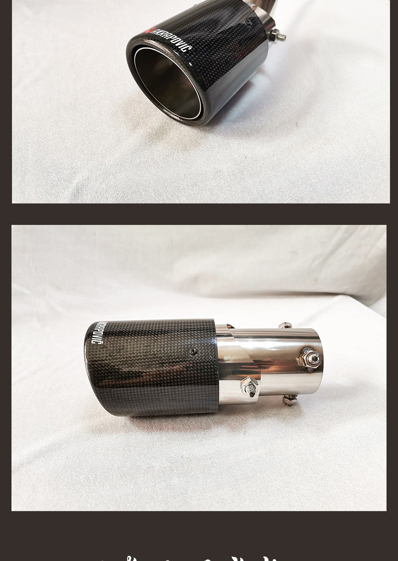 Carbon Fiber Tail Throat Car Exhaust Tail Pipe Lower Bend Multi-Directional Adjustable Curved Tail Throat Scorpio Ak Standard Tail Pipe