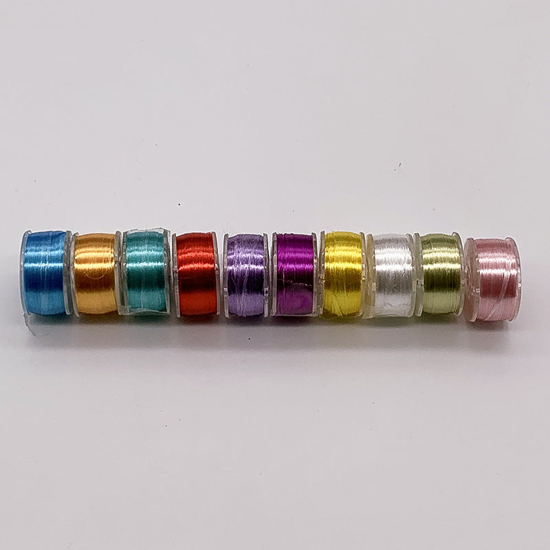 Wool thread winding flower thread small roll highlight handmade hairpin material embroidery thread hand bow ball thread cross stitch wire ice silk thread