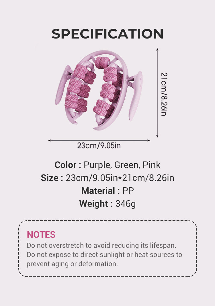 1PC Relax Ring Clamp Leg Massager 360°All-Round Massage 26 Wheel Body Massager Relief Fatigue Roller Massage Calf Muscle Relaxer