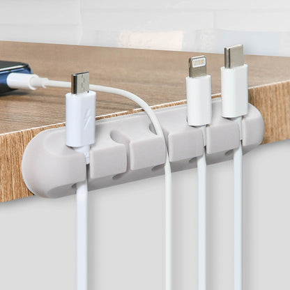 New desktop charging data cable holder multi-port creative storage wire silicone cable organizer hub