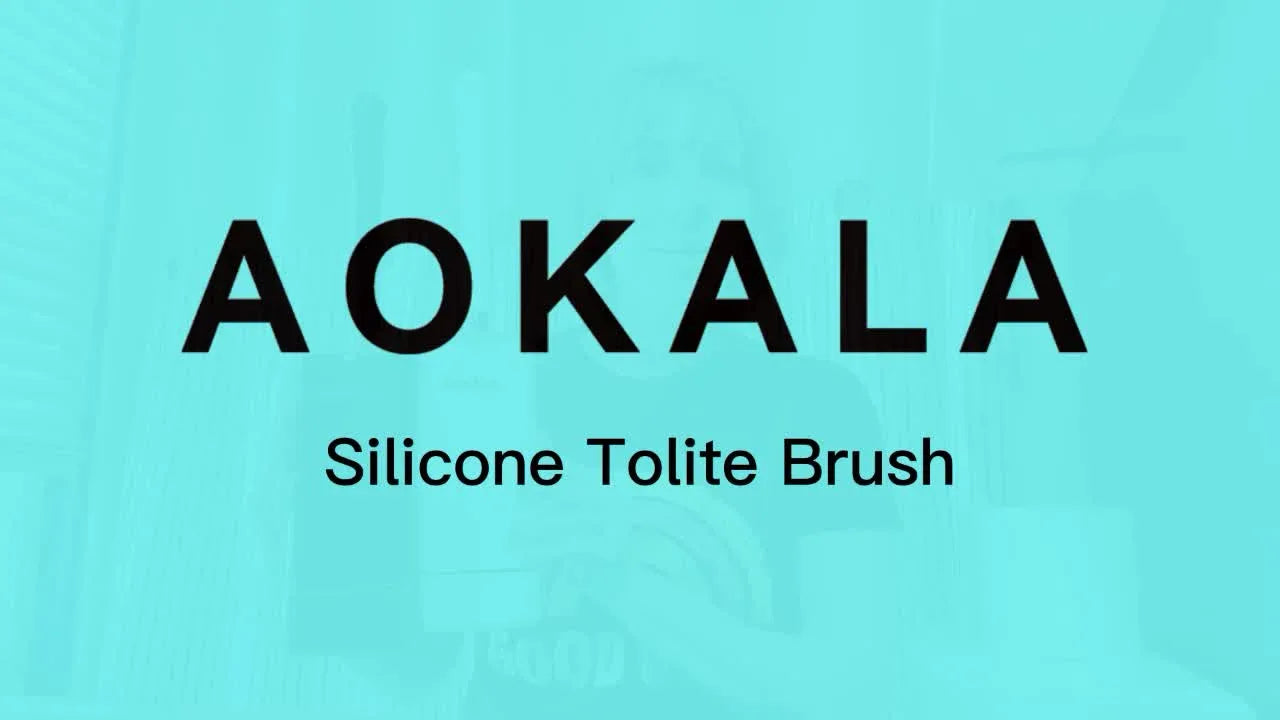 Aokala Toilet Brush And Holder, Elegant Toilet Bowl Brush Set with Ergonomic Long Handle, Modern Bathroom Decor Cleaning Accessories, Durable, Deep Cleaning Christmas Gifts/Halloween Gifts! - Black & White