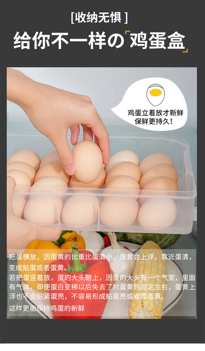 Yq5077 Kitchen Stackable 20-Slot Egg Carton Refrigerator Food Storage Box with Lid Egg Storage Box Egg Tray