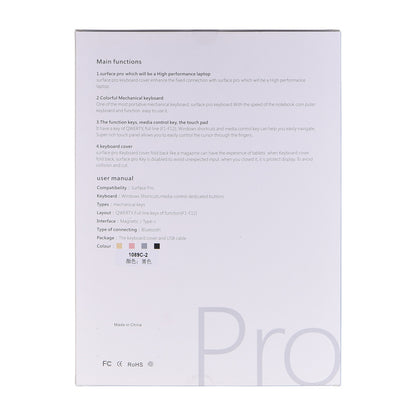 For Microsoft Keyboard surfacePro34567 Touch Backlight Keyboard Shell surfacego23 Bluetooth Keyboard