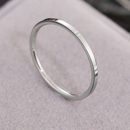 European and American Hot Titanium Steel Full Diamond Zircon Ring 18k Rose Gold Index Finger Couple Ring Ins Simple Trendy Jewelry for Women