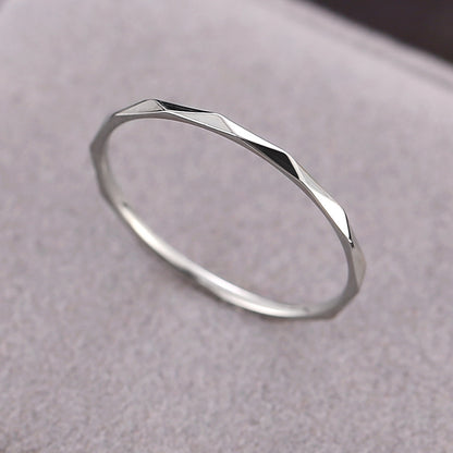 European and American Hot Titanium Steel Full Diamond Zircon Ring 18k Rose Gold Index Finger Couple Ring Ins Simple Trendy Jewelry for Women