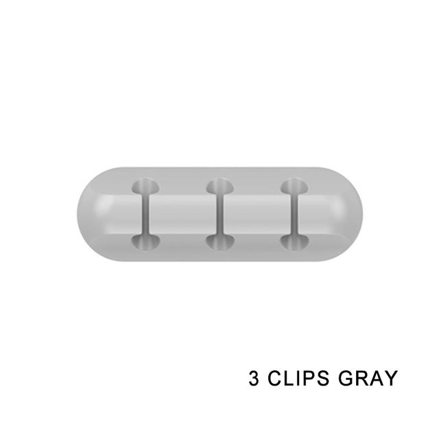 New desktop charging data cable holder multi-port creative storage wire silicone cable organizer hub
