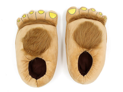 Creative Hobbit Stuffed Cotton Slippers Men's Large Size Home Daily Gift Baotou Thick Sole New Warm Shoes
