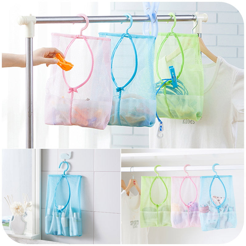 Hangable Multi-Purpose Storage Mesh Bag, Clothespin Mesh Bag, Multi-Purpose Hanging Bag for Kitchen and Bathroom 25g