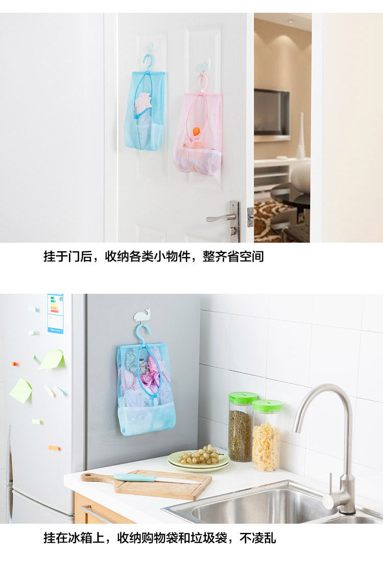 Hangable Multi-Purpose Storage Mesh Bag, Clothespin Mesh Bag, Multi-Purpose Hanging Bag for Kitchen and Bathroom 25g