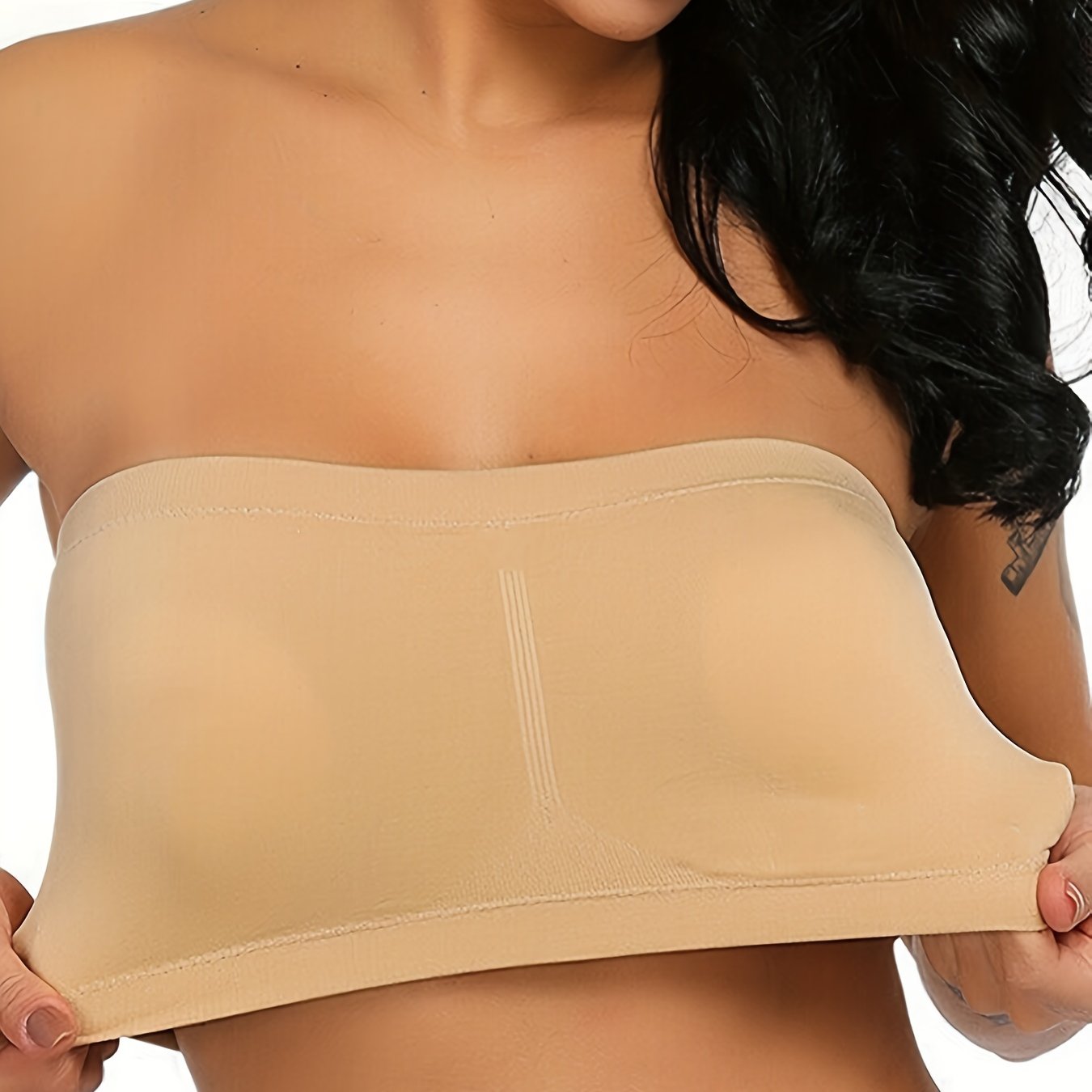 Plus-size Double-layer Anti-slip Underwire Bra with Padded Cups, No-wire Design, and 1pc Style
