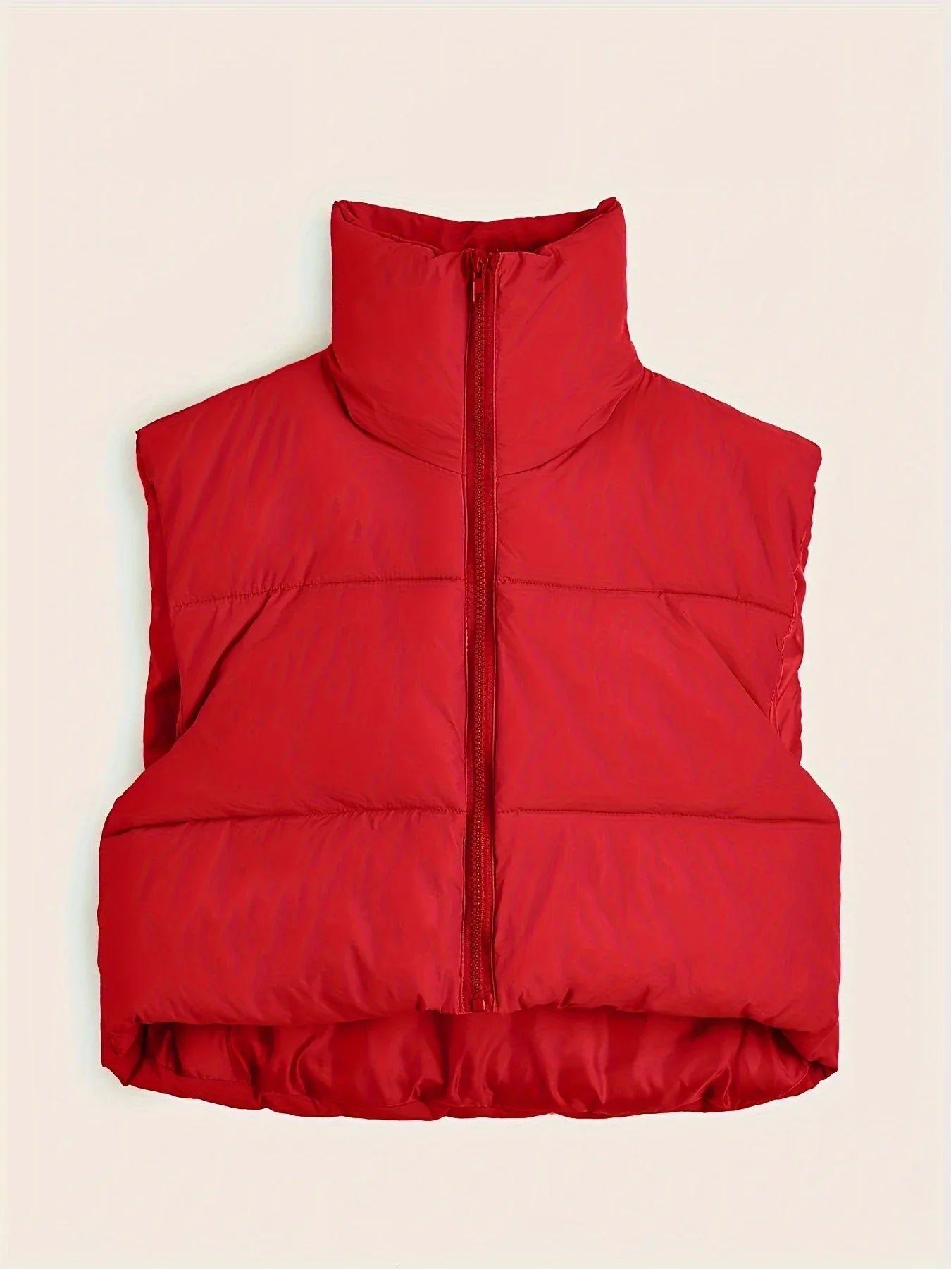 Women'S Sleeveless Vest - Vibrant Pink Slim-Fit Alternative Coat with Drawstring Hood, Zipper Front & Pockets for Fall/Winter Casual Wear, Casual Winter Wear | High Neckline Vest | Zippered Jacket