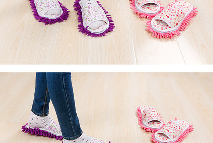 Xinzhi Shang Wholesale Children's Adult Open-Toe Cotton Slippers Lazy Floor Mopping Slippers Mopping Slippers Removable and Washable Sweeping Shoes