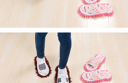 Xinzhi Shang Wholesale Children's Adult Open-Toe Cotton Slippers Lazy Floor Mopping Slippers Mopping Slippers Removable and Washable Sweeping Shoes