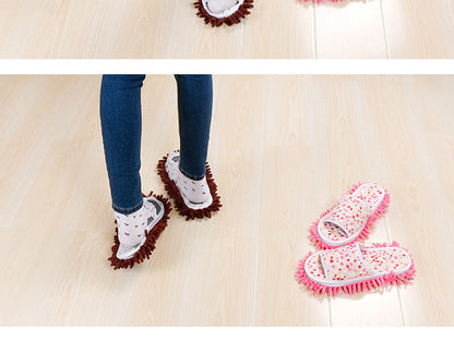 Xinzhi Shang Wholesale Children's Adult Open-Toe Cotton Slippers Lazy Floor Mopping Slippers Mopping Slippers Removable and Washable Sweeping Shoes