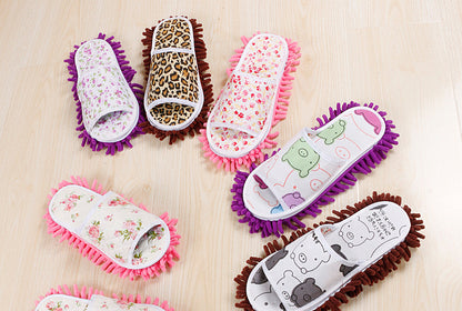 Xinzhi Shang Wholesale Children's Adult Open-Toe Cotton Slippers Lazy Floor Mopping Slippers Mopping Slippers Removable and Washable Sweeping Shoes