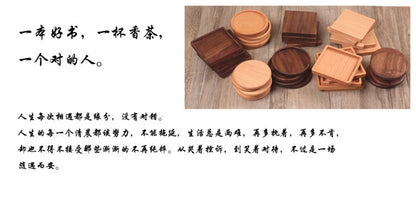 Wooden Coaster Black Walnut Square Coaster Wooden Insulation Pad Solid Wood Coaster Engraved Logo