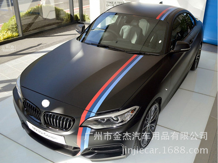 Applicable treasure color car stickers modified whole car car flower German flag three-color hood film manufacturers wholesale