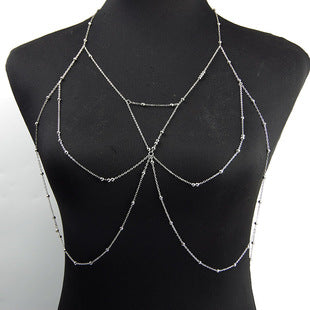 body chain jewelry European and American simple chain multi-layer shoulder chain body chain European and American exaggerated necklace