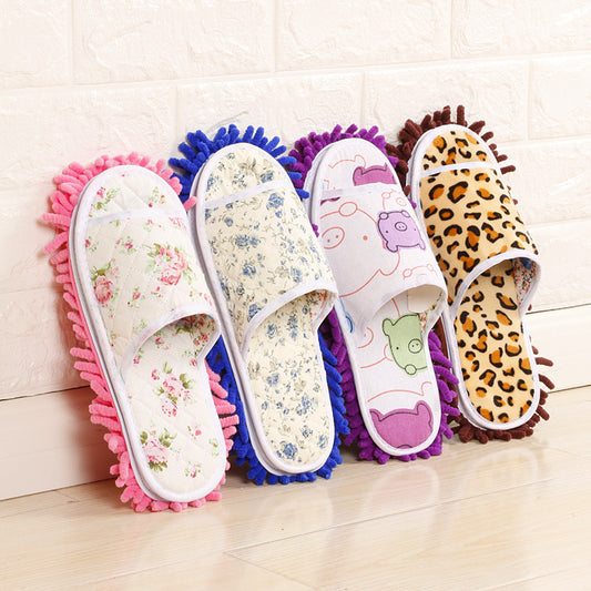 Xinzhi Shang Wholesale Children's Adult Open-Toe Cotton Slippers Lazy Floor Mopping Slippers Mopping Slippers Removable and Washable Sweeping Shoes by PDG ibma