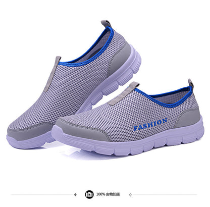 New Summer Mesh Men's Shoes Breathable Mesh Casual Sports Women's Shoes Korean Style Couple Shoes Mesh Shoes Men's Running Shoes