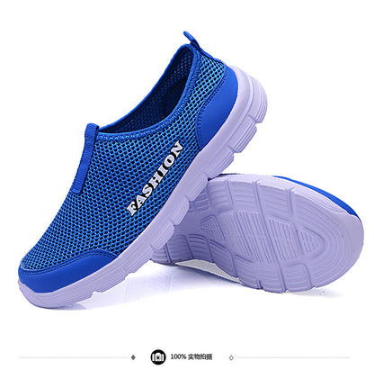 New Summer Mesh Men's Shoes Breathable Mesh Casual Sports Women's Shoes Korean Style Couple Shoes Mesh Shoes Men's Running Shoes