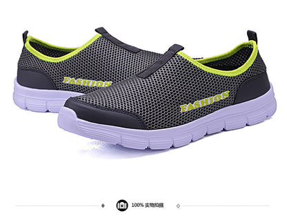New Summer Mesh Men's Shoes Breathable Mesh Casual Sports Women's Shoes Korean Style Couple Shoes Mesh Shoes Men's Running Shoes