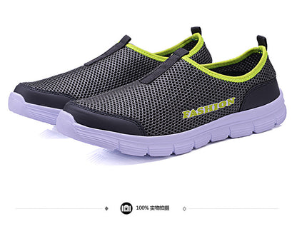 New Summer Mesh Men's Shoes Breathable Mesh Casual Sports Women's Shoes Korean Style Couple Shoes Mesh Shoes Men's Running Shoes