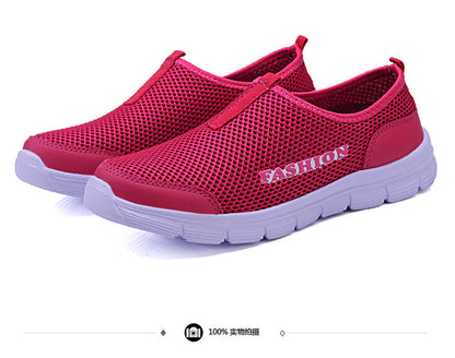 New Summer Mesh Men's Shoes Breathable Mesh Casual Sports Women's Shoes Korean Style Couple Shoes Mesh Shoes Men's Running Shoes