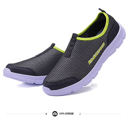 New Summer Mesh Men's Shoes Breathable Mesh Casual Sports Women's Shoes Korean Style Couple Shoes Mesh Shoes Men's Running Shoes
