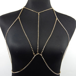 body chain jewelry European and American simple chain multi-layer shoulder chain body chain European and American exaggerated necklace