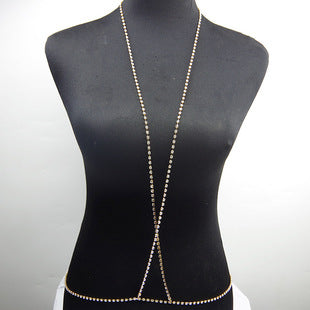 body chain jewelry European and American simple chain multi-layer shoulder chain body chain European and American exaggerated necklace