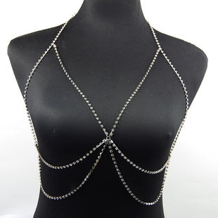body chain jewelry European and American simple chain multi-layer shoulder chain body chain European and American exaggerated necklace
