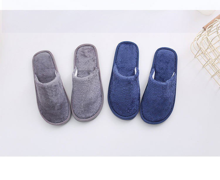 New plush indoor home autumn and winter wooden floor warm EVA moon cotton slippers Cixi