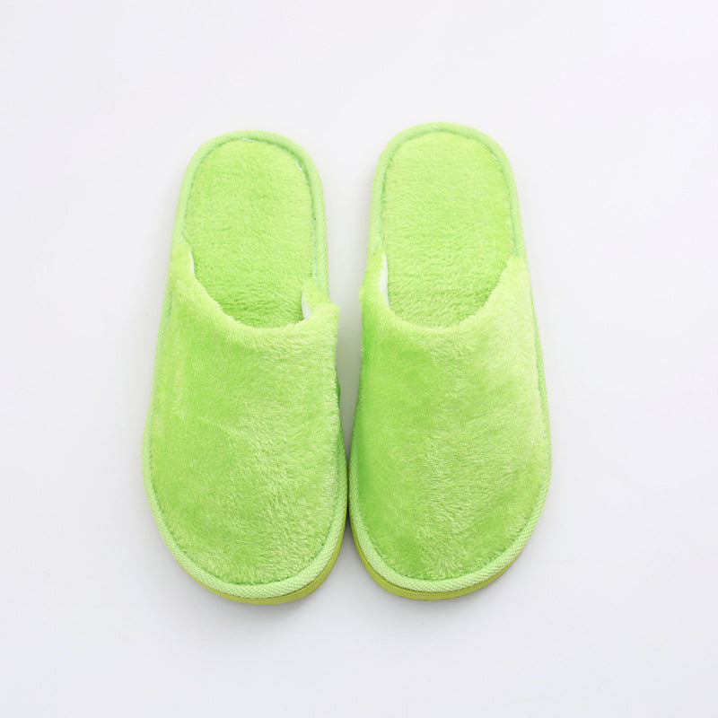 New plush indoor home autumn and winter wooden floor warm EVA moon cotton slippers Cixi