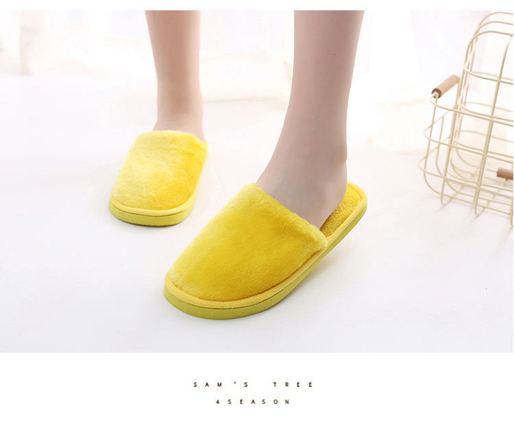 New plush indoor home autumn and winter wooden floor warm EVA moon cotton slippers Cixi