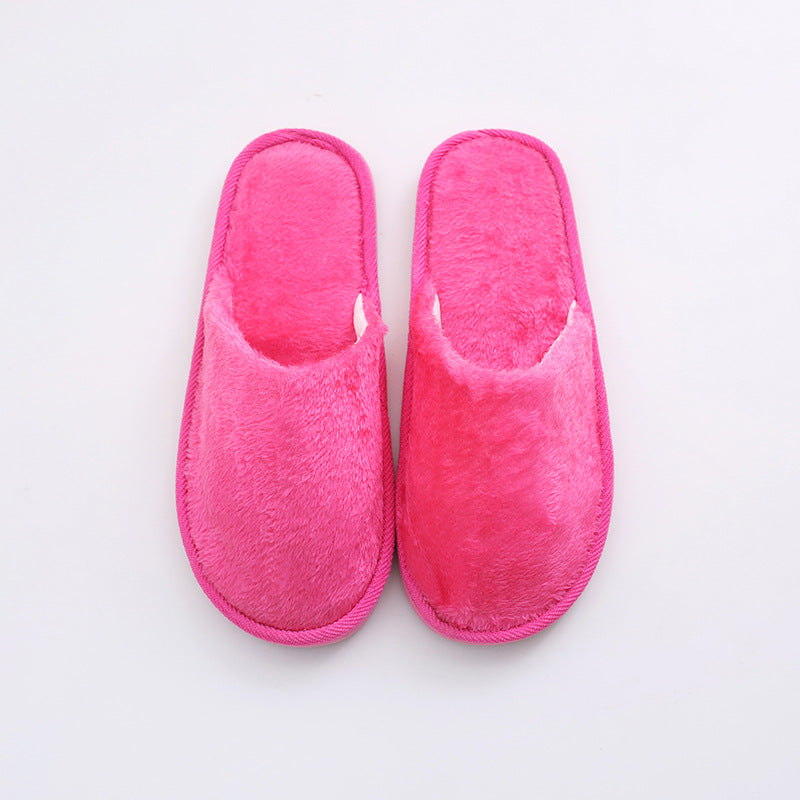 New plush indoor home autumn and winter wooden floor warm EVA moon cotton slippers Cixi