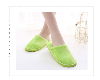 New plush indoor home autumn and winter wooden floor warm EVA moon cotton slippers Cixi