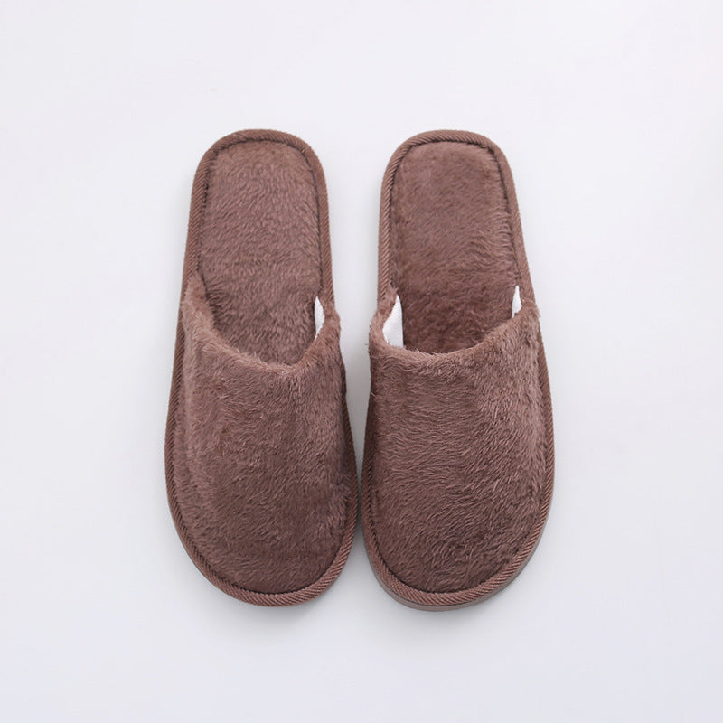 New plush indoor home autumn and winter wooden floor warm EVA moon cotton slippers Cixi