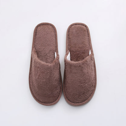 New plush indoor home autumn and winter wooden floor warm EVA moon cotton slippers Cixi