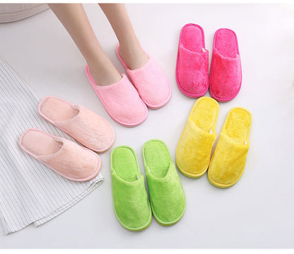 New plush indoor home autumn and winter wooden floor warm EVA moon cotton slippers Cixi